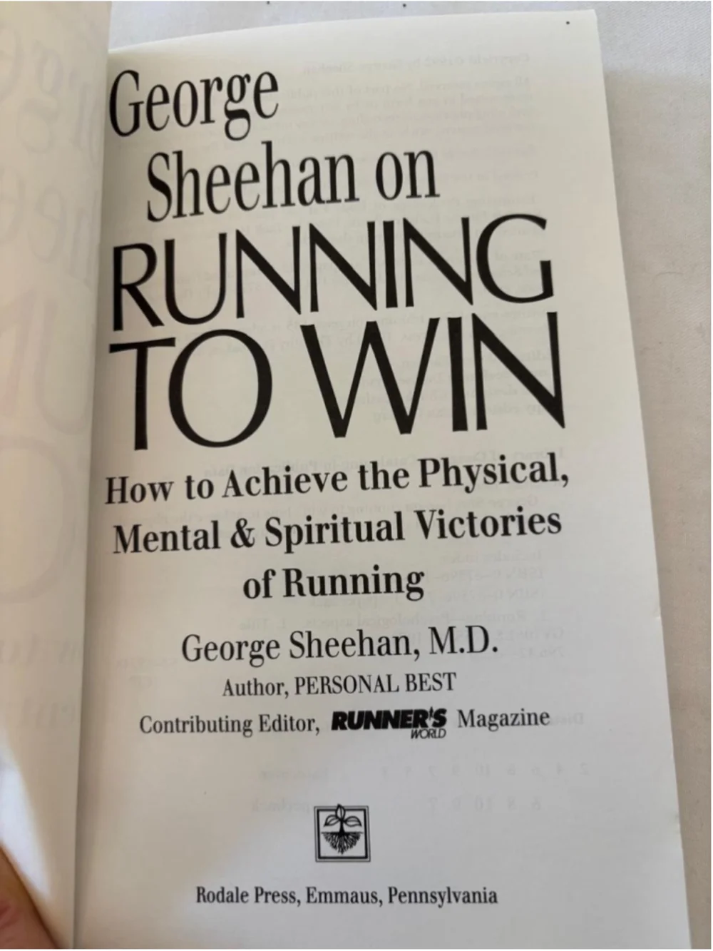 Rodale Press Running to Win Book One Size White Red #E100